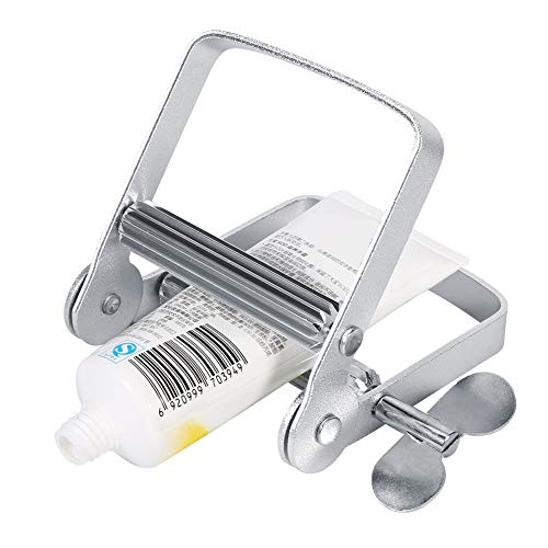 AIGGEND Toothpaste Squeezer- Aluminum Tube Squeezer Dispenser Tool for Squeezing Hand Cream Toothpaste Hair Dyes Unguent (Silver)
