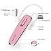 GLCON GJ-02 Stereo Wireless Earpiece Headset V4.1, with Dual Pairing, Noise Cancellation Microphone Mic Bluetooth Earbud for iPhone X 8 7 6 Plus,Samsung S8 S7 Huawei Mate 9 P10,Other Cell Phones, Pink