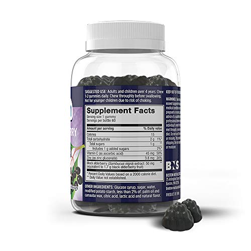 VITALDIN Black Elderberry Adult Gummies Immune Support Gummy with