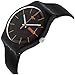 Swatch SUOB704 Dark Rebel Black Silicone Strap Black dial Unisex Watch New