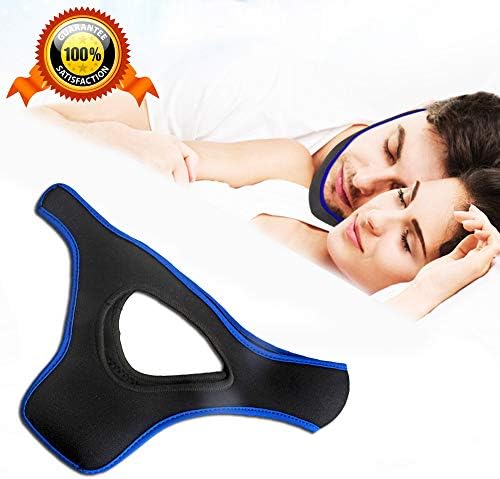 Anti Snoring Chin Strap Device - Advanced Snoring Solution Scientifically Designed - Adjustable Snore Reducing Aids for Men & Women (Blue)