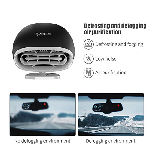 2 in 1 Car Heater Portable Auto Electronic Car Heater with Heating & Cooling Function Defroster Defogger 12V 150W, Auto Ceramic Heater Fan Plug in Cigarette Lighter