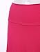 FLORIA Women's Solid Lightweight Knit Elastic Waist Flared Midi Skirt (S-3XL)
