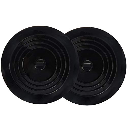 V-TOP Tub Stopper 2 Pack, 6 inches Large Silicone Drain Plug Sink Hair Stopper Flat Suction Cover for Kitchen Bathroom and Laundry