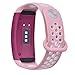 VIGOSS Compatible Gear Fit2 Band/Fit 2 Pro Band, Soft Silicone Watch Band Fitness Wristband Sport Replacement Strap for Samsung Gear Fit 2 Pro SM-R365 & Fit 2 SM-R360 Smartwatch(Pink/White)