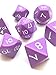 Purple Jumbo Size 7 Pc Polyhedral Dice Set D4, D6, D8, 2xd10, D12, D20