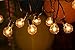 25Ft G40 Globe String Lights with Clear Bulbs, UL listed, Hanging Indoor/Outdoor String Light for Bistro Pergola Deckyard Backyard Patio, Black