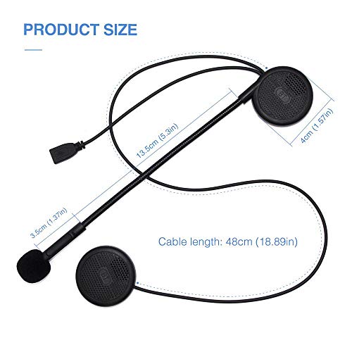 Motorcycle Communication Systems - Teepao Motorcycle Blue tooth Helmet Headset Wireless Intercom Headset Speakers Wireless Helmet Headset for Motor Motorbike, Motor Helmet