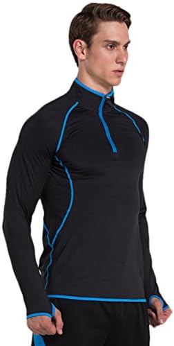 Timeiya Men's Element Half Zip Running Top Long Sleeve