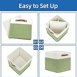 Temary 12 Inch Fabric Storage Cubes Storage Bins