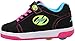 Heelys Dual Up X2 PU Sneaker , Black/Neon Multi, 2 M US Little Kid