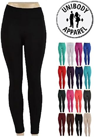 Unibody Apparel 1 or 6 Pack Soft Fleece Lined Leggings – (Plus Sizes Available)