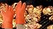 BBQ Grilling Gloves Oven Mitts Gloves for Cooking Baking Barbecue Potholder（Orange）