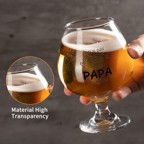 Blumuze Personalised Dad Gift Beer Glass Birthday Gift Dad Man Father Birthday Gifts 17oz Beer Glass Christmas Gift Idea