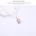 OUFO Jewelry Sets for Women Girls Crystal Rose Gold Plated Necklace and Earrings Square Pink Pendant Vintage Wedding Dressy Necklaces Set