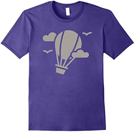 Mens Hot Air Balloon, Travel, Wanderlust, Vacation T-Shirt Medium Purple