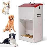 HHNIULI Large Automatic Dog Feeder with Handle, 25