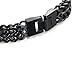 LOYALLOOK 12MM Wide Double-row Curb Chain Bracelet for Men Women Stainless Steel High Polished Black Link Chain ,8.5 Inches