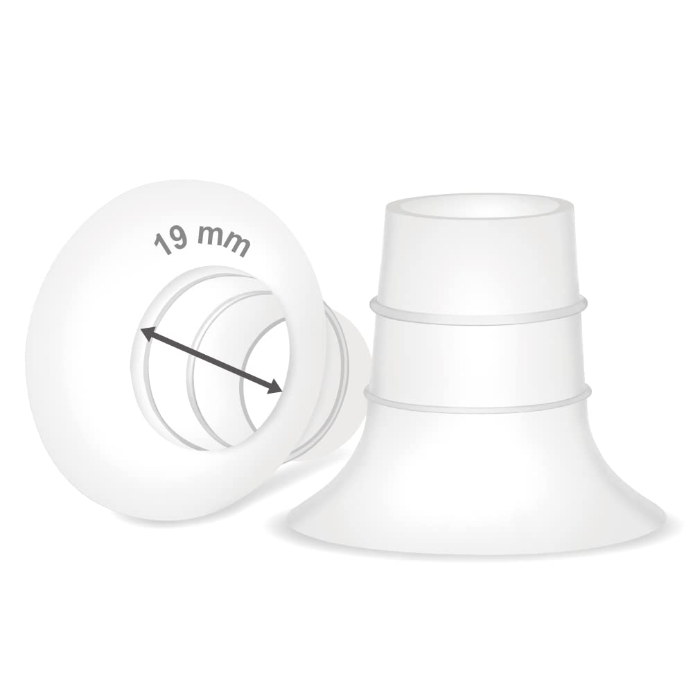Maymom 2 x 19mm Compatible with Medela and 24mm Shields Flanges Compatible with Wearable Cups, Reduces 24mm Channel to 19mm