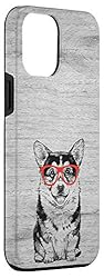 iPhone 12 Pro Max Corgi in Red Glasses Nerd Dog Case