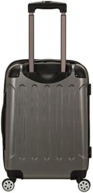 Rockland London Hardside Spinner Wheel Luggage, Silver, 3-Piece Set (20/24/28) 3 Rockland London Hardside Spinner Wheel Luggage, Silver, 3-Piece Set (20/24/28)