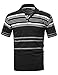 SBW Men's Basic Everyday Stripe Polo T-Shirt
