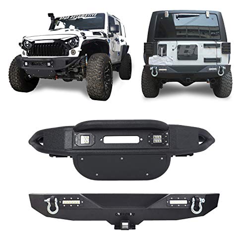 Buy Hooke Road Wrangler JK Tubular Front Bumper w/Winch Plate