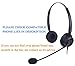 Audicom Corded Call Center Headset Headphone with Mic for Avaya 1416 2420 5410 Aastra 6757i Mitel 5330 NEC Aspire DT300 DSX ShoreTel IP230 Polycom 335 and VVX310 400 Telephone IP Phones(H201STA)