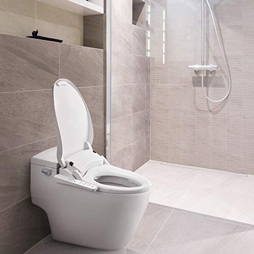 Bio Bidet Slim ONE Smart Toilet Seat in Elongated White with Stainless