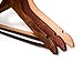 Topline Classic Wood Suit Hangers - 20 Pack (Walnut Finish)