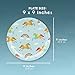 BLUE PANDA Disposable Plates - 80-Count Paper Plates, Rainbow Unicorn Party Supplies for Appetizer, Lunch, Dinner, and Dessert, Kids Birthdays, 9 x 9 inches