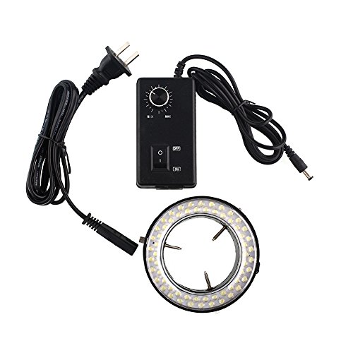 Leaftree 60-LED Adjustable Ring Light Illuminator Lamp for Stereo Zoom Microscope