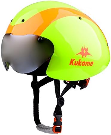 SportingBodybuilding Men's Professional TT Cycling Helmet Speed Bicycle Helmet (Fluorescent Green B)