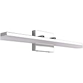 mirrea 24in Modern LED Vanity Light for Bathroom Lighting Dimmable 24w Chromed (Warm White 3000K)