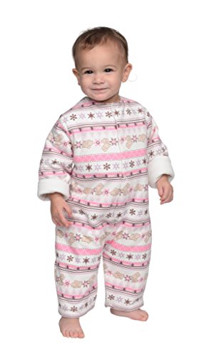 snopea Baby Girls' Quilted Coverall 24MO Pink