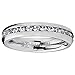 4MM High Polish Ladies Eternity Titanium Ring Wedding Band with Cubic Zirconia CZ Size 6