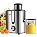 Centrifugal Juicer Machine, HERRCHEF 600W Compact Juice Extractor, BPA Free Dual Speeds Stainless Steel Juice Maker for Fruit and Vegetables, Detachable and Easy to Clean Orange Juicer (Small)