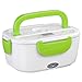 Yescom 1.5L Portable Electric Heating Lunch Box Food Storage Warmer w/Stain Steel & PP Removable Container Green