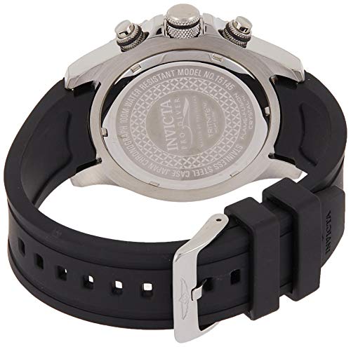 Invicta-Mens-15145-Pro-Diver-Stainless-Steel-Watch-With-Black-Polyurethane-Band