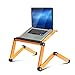FURINNO A6-CP Ergonomics Aluminum Vented Adjustable Multi-functional Laptop Desk Portable Bed Tray, Copper