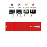 M.2 Aluminum NVME TO USB3.1 Type-C PCIE SSD HDD Enclosure M-KEY SSD TO USB-C Adapter (red)