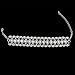 Bingirl Luxury Crystal Rhinestone Choker Necklace Collares Fashion Punk Wide Statement Necklace (Silver)