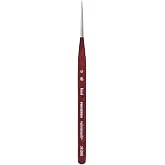 Princeton Velvetouch Mini Round Brush, Synthetic, Short Handle, Size 0, 1 Count