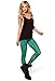 Ensasa Women's Mermaid Digital Print Green Dragon Fish Scales Leggings