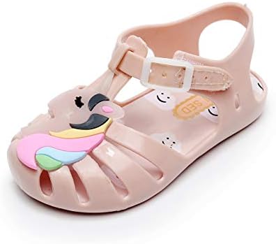 Toddler Unicorn Shoes Princess Jelly Unicorns Sandals Flat for Baby Girl Little Kid