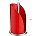 Vremi Non Slip Base Vertical Paper Towel Holder for Kitchen Countertop, Red