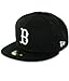 MLB Boston Red Sox Black with White 59FIFTY Fitted Cap, 7 1/2