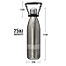 TOPOKO 25 OZ Cola Style Double Wall Stainless Steel Water Bottle Vacuum Insulated Bottle Leak Proof Bottle,BPA Free with Handle (Silver)