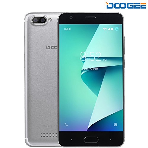 Smartphone Libre, DOOGEE X20L Móviles y Smartphones Libres, 5.0 Pantalla HD IPS - 4G Android 7.0 Telefonos - MT6737 4xCortex-A53, 1.25GHz - 2GB RAM+16GB ROM - 5.0MP Cámara - Dual SIM - Batería de 2580mAh (Plata)