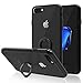 JETech Case for iPhone 7 and iPhone 8, Ring Holder Kickstand, Shock-Absorption Bumper Cover, Black